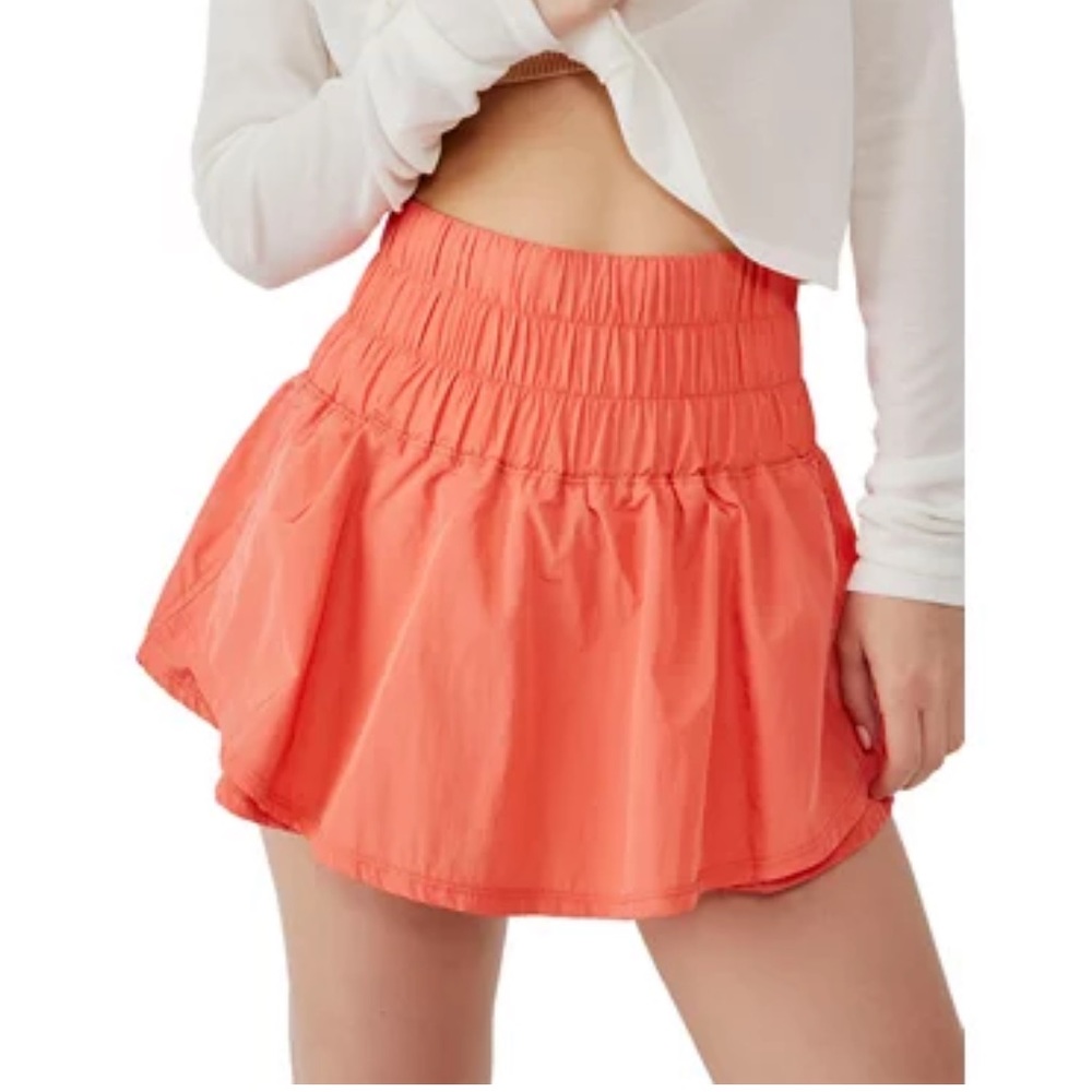 Orange free people movement skort